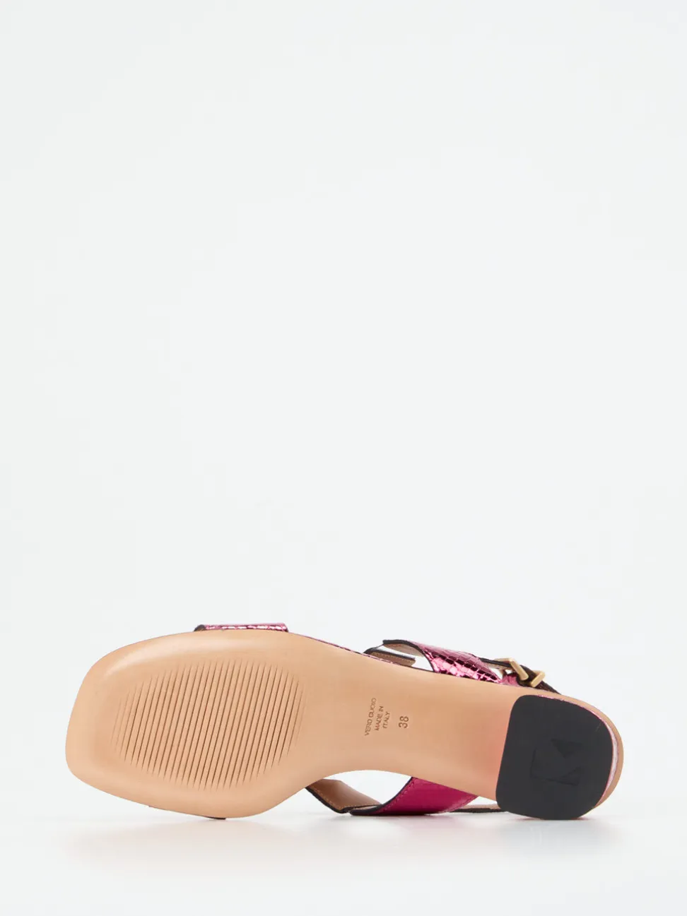 Konstantin Starke – Sandalette aus Metallicleder Pink