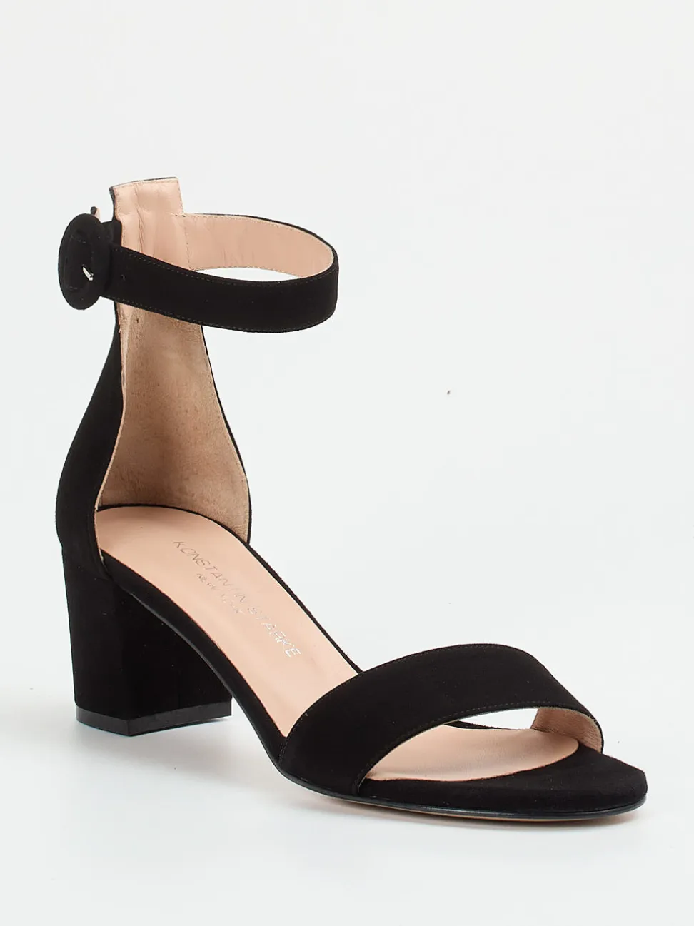 Konstantin Starke – Sandalette aus Veloursleder Schwarz