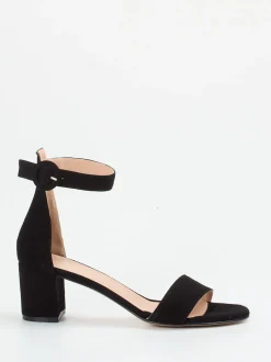 Konstantin Starke – Sandalette aus Veloursleder Schwarz