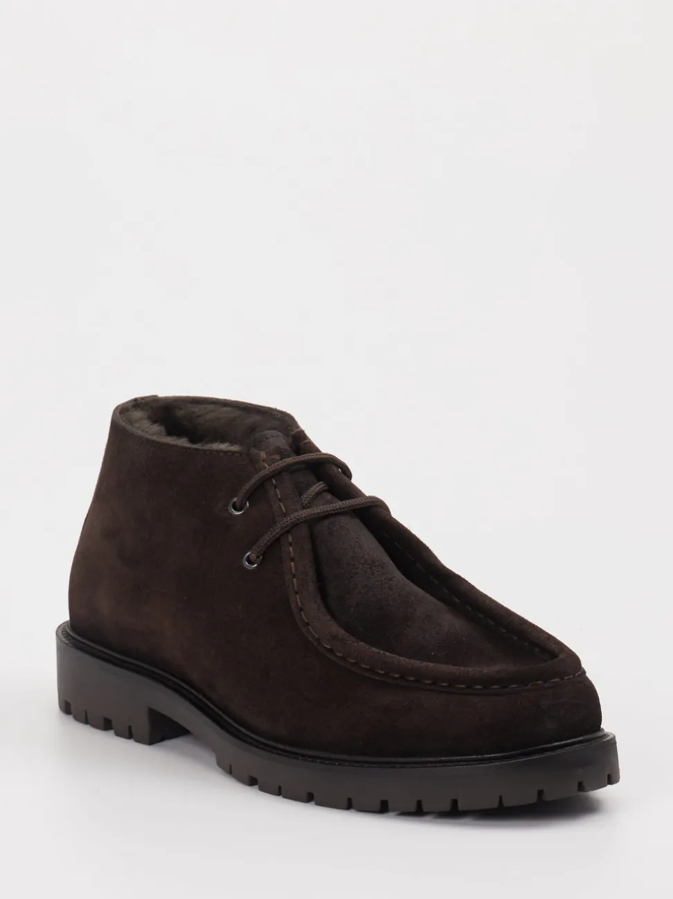 Konstantin Starke – Schnürboots aus Veloursleder Dunkelbraun