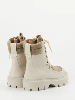 Konstantin Starke – Schnürboots aus Lammleder Cremebeige