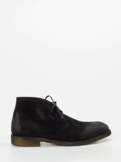 Konstantin Starke – Schnürboots aus Veloursleder schwarz