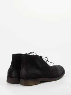 Konstantin Starke – Schnürboots aus Veloursleder schwarz