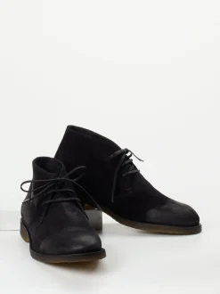 Konstantin Starke – Schnürboots aus Veloursleder schwarz