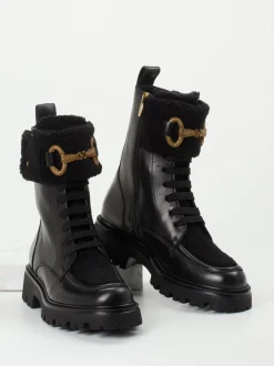 Konstantin Starke – Schnürboots aus Kalbleder Schwarz