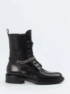 Konstantin Starke – Schnürboots aus Kalbleder Schwarz