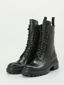 Konstantin Starke – Schnürboots aus Lammleder Dunkeloliv