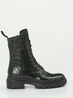 Konstantin Starke – Schnürboots aus Lammleder Dunkeloliv