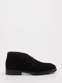 Konstantin Starke – Schnürboots aus Veloursleder schwarz