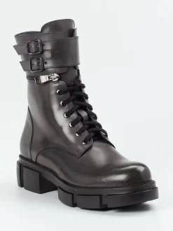 Konstantin Starke – Schnürboots aus Kalbleder grau