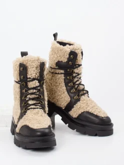 Konstantin Starke – Schnürboots aus Textil in Beige