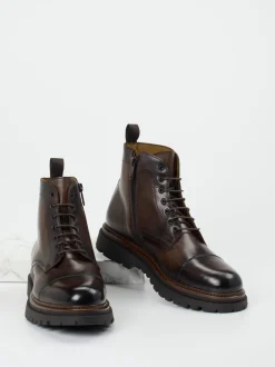 Konstantin Starke – Schnürboots aus Büffelleder braun
