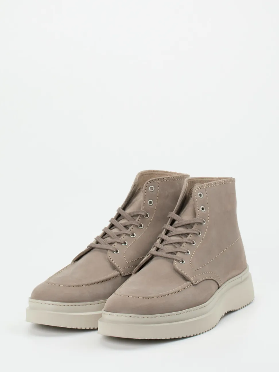 Konstantin Starke – Schnürboots aus Nubukleder Taupe