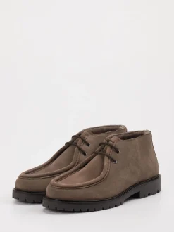 Konstantin Starke – Schnürboots aus Veloursleder braun