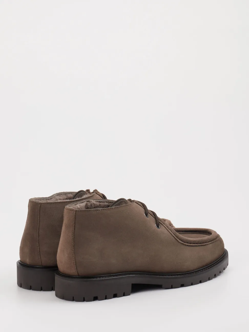 Konstantin Starke – Schnürboots aus Veloursleder braun