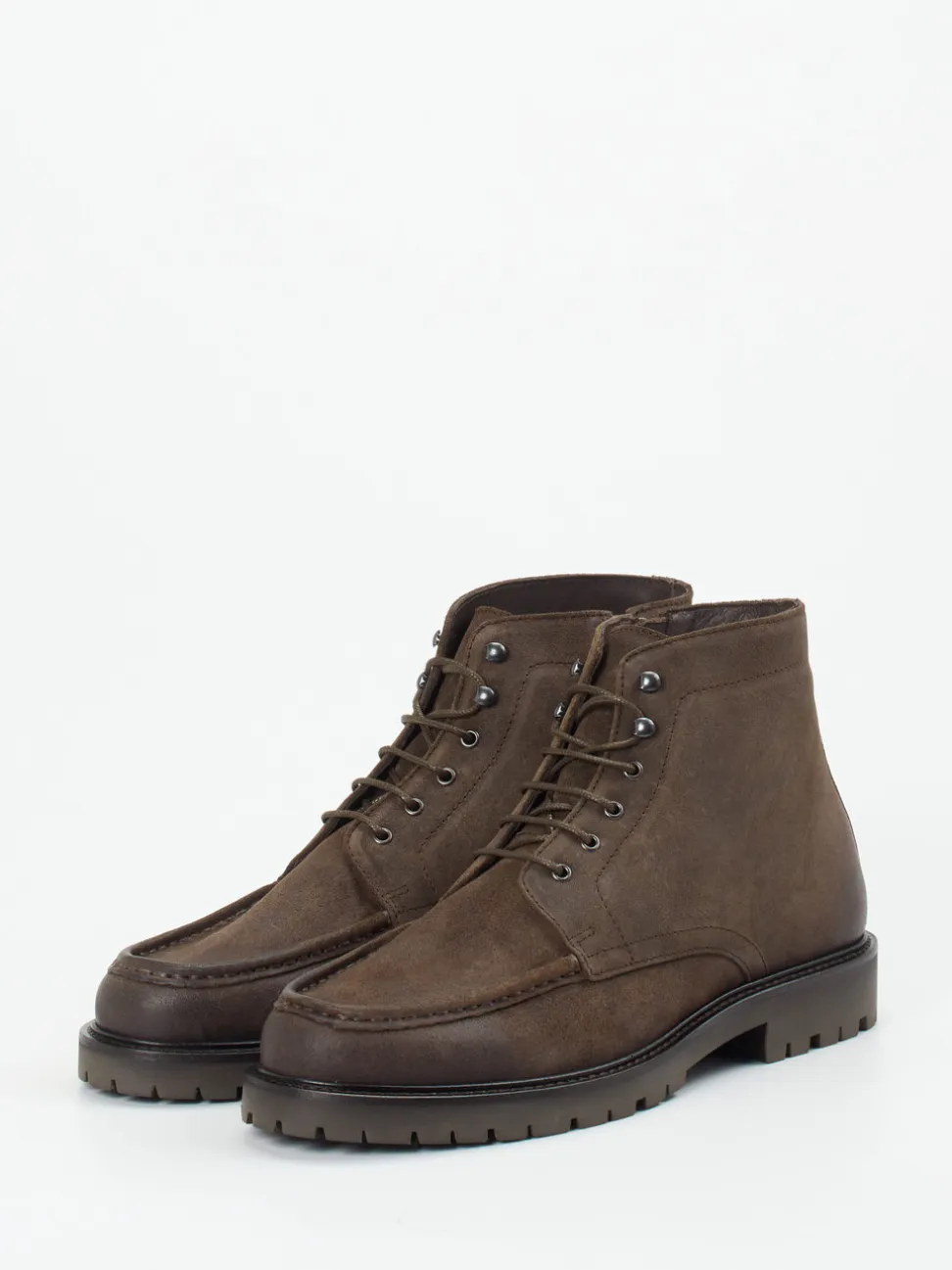 Konstantin Starke – Schnürboots aus Veloursleder Braun