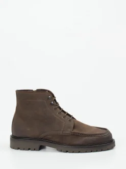Konstantin Starke – Schnürboots aus Veloursleder Braun