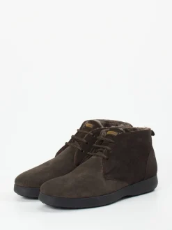 Konstantin Starke – Schnürboots aus Veloursleder braun