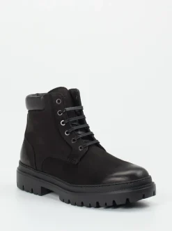 Konstantin Starke – Schnürboots aus Nubukleder Schwarz