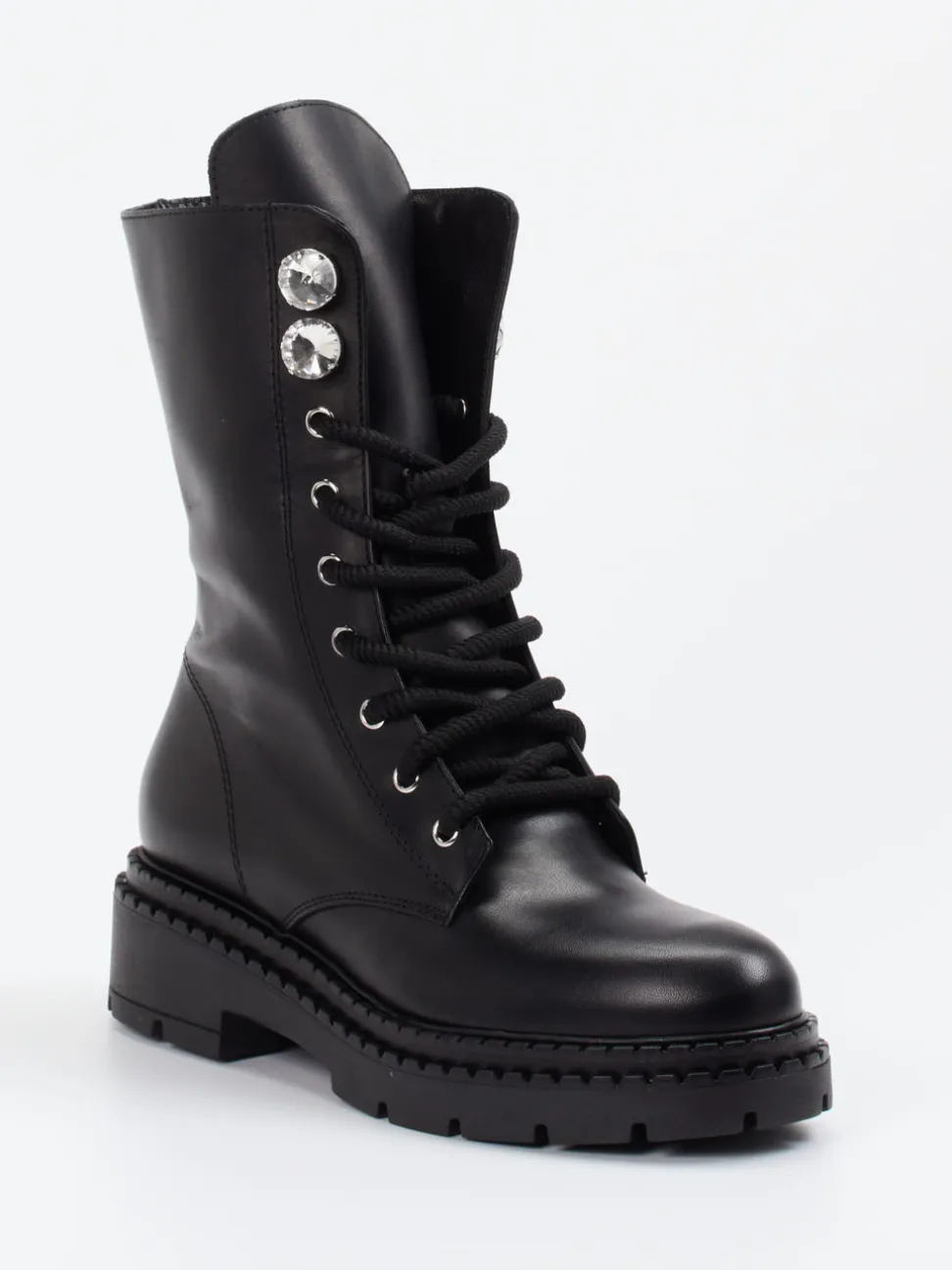 Konstantin Starke – Schnürboots aus Kalbleder Schwarz