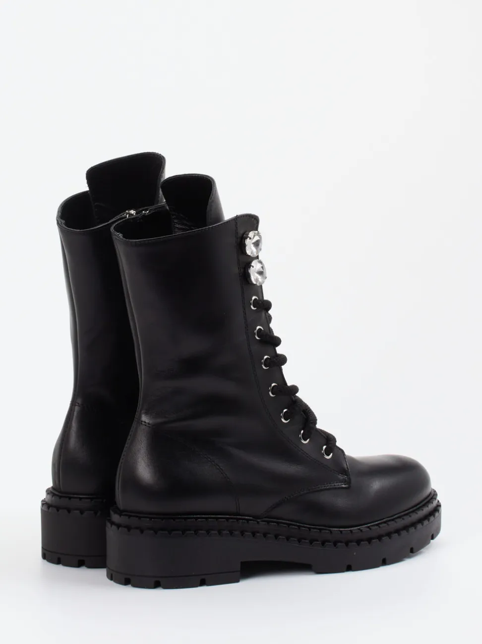 Konstantin Starke – Schnürboots aus Kalbleder Schwarz