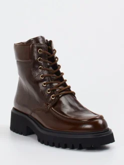 Konstantin Starke – Schnürboots aus Kalbleder Dunkelbraun