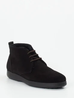 Konstantin Starke – Schnürboots aus Veloursleder schwarz