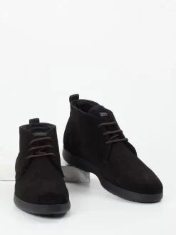 Konstantin Starke – Schnürboots aus Veloursleder schwarz