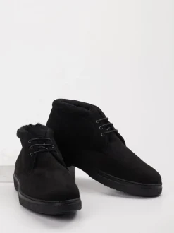 Konstantin Starke – Schnürboots aus Veloursleder schwarz