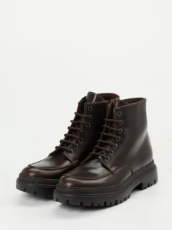 Konstantin Starke – Schnürboots aus Fettleder braun