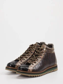 Konstantin Starke – Schnürboots aus Kalbleder Dunkelbraun