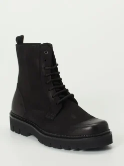 Konstantin Starke – Schnürboots aus Nubukleder schwarz