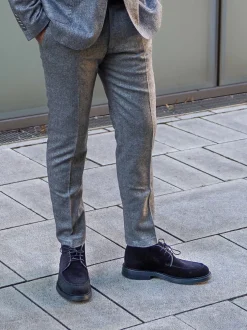Konstantin Starke – Schnürboots aus Veloursleder schwarz