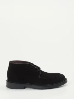 Konstantin Starke – Schnürboots aus Veloursleder schwarz