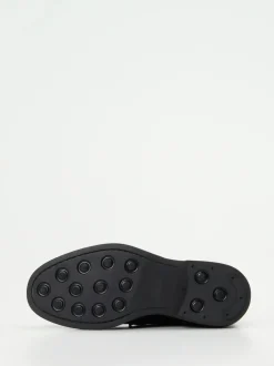 Konstantin Starke – Schnürboots aus Veloursleder schwarz