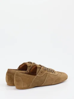 Konstantin Starke – Schnürschuh aus Veloursleder cognacbraun