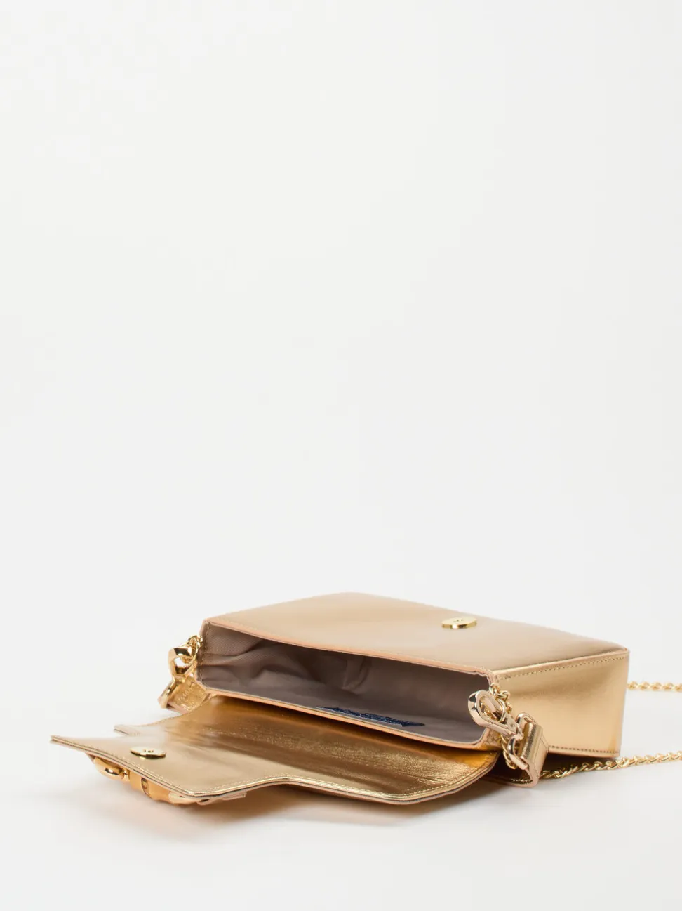 Konstantin Starke – Schultertasche aus Metallicleder Gold