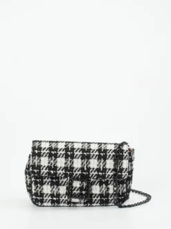 Konstantin Starke – Schultertasche aus Textil Bouclé schwarz
