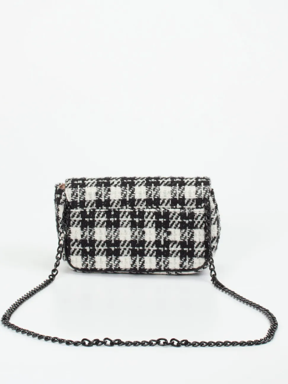 Konstantin Starke – Schultertasche aus Textil Bouclé schwarz