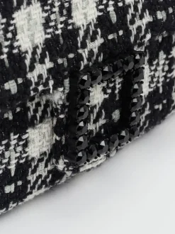 Konstantin Starke – Schultertasche aus Textil Bouclé schwarz