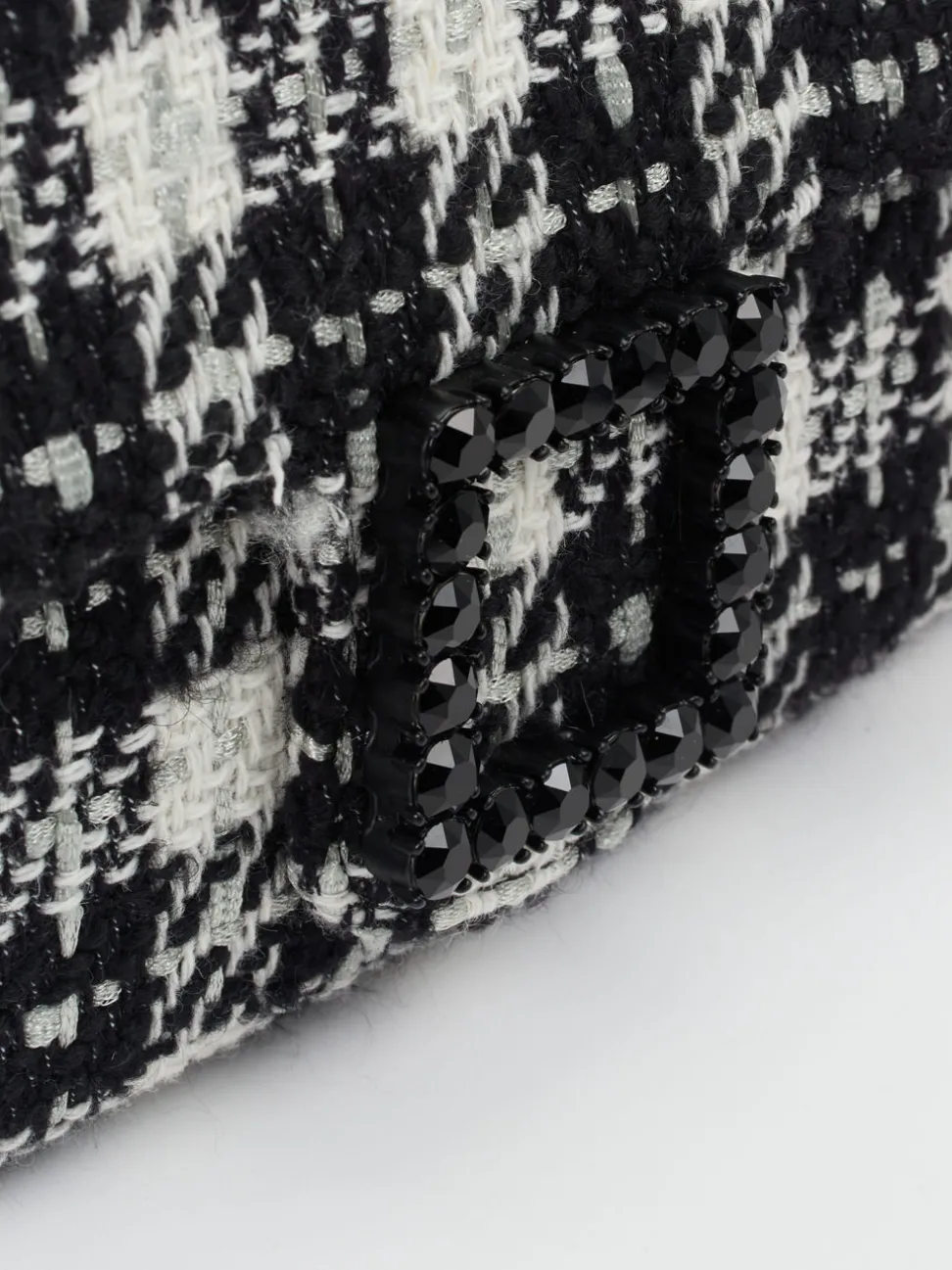 Konstantin Starke – Schultertasche aus Textil Bouclé schwarz