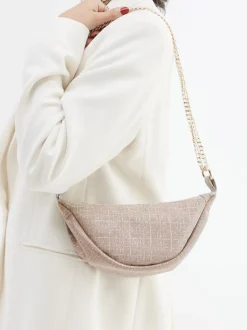 Konstantin Starke – Schultertasche aus Leder goldfarben