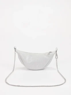 Konstantin Starke – Schultertasche aus Leder silber
