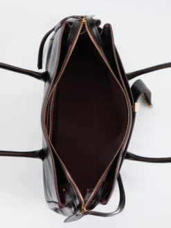 Konstantin Starke – Schultertasche aus Lackleder Schwarz