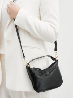 Konstantin Starke – Schultertasche aus Lackleder Schwarz