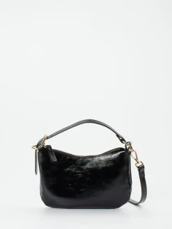 Konstantin Starke – Schultertasche aus Lackleder Schwarz