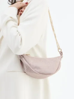 Konstantin Starke – Schultertasche aus Leder in Rosé