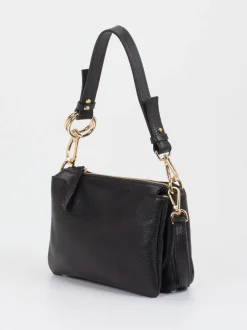 Konstantin Starke – Schultertasche aus Kalbleder Schwarz