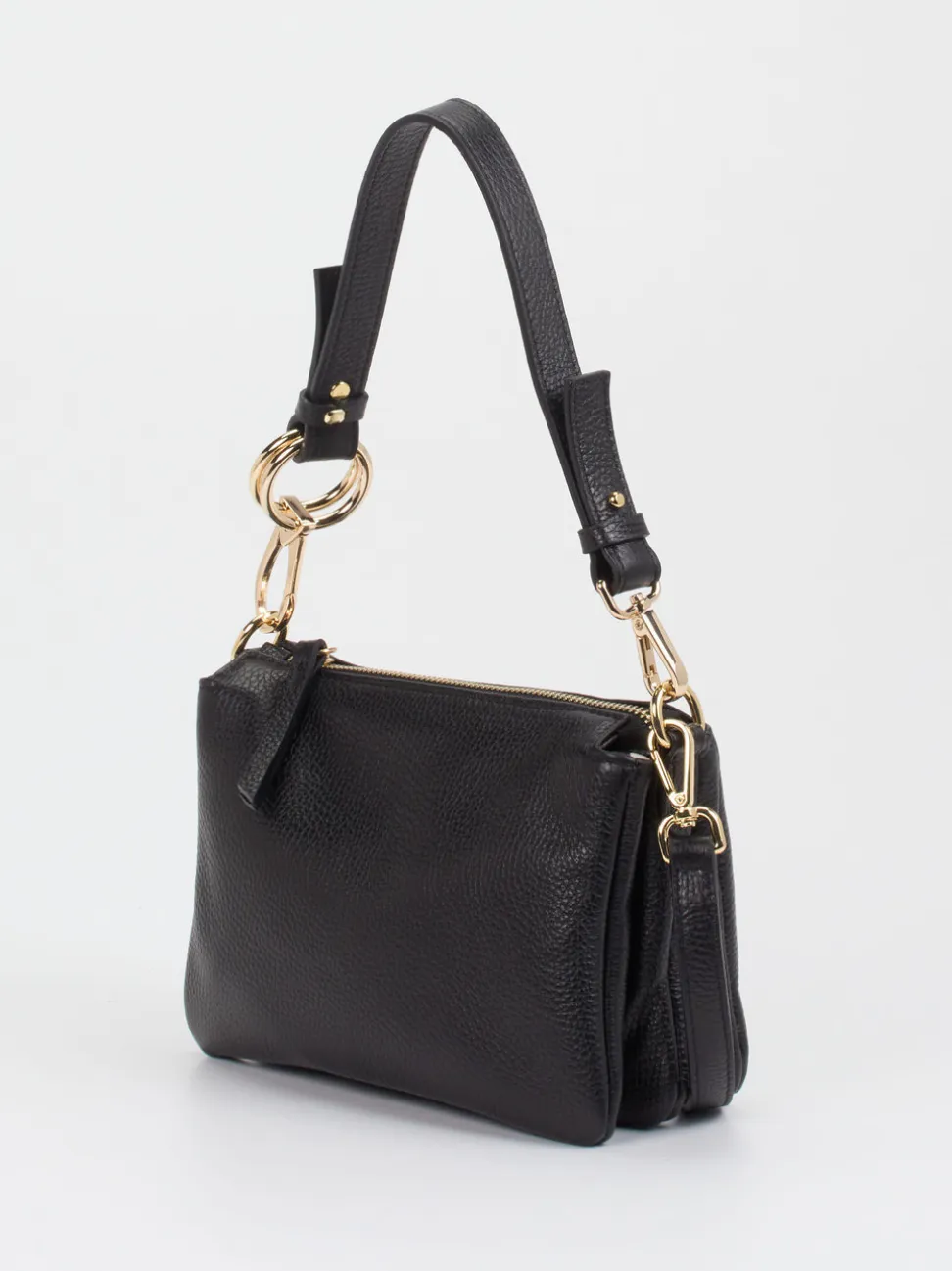Konstantin Starke – Schultertasche aus Kalbleder Schwarz