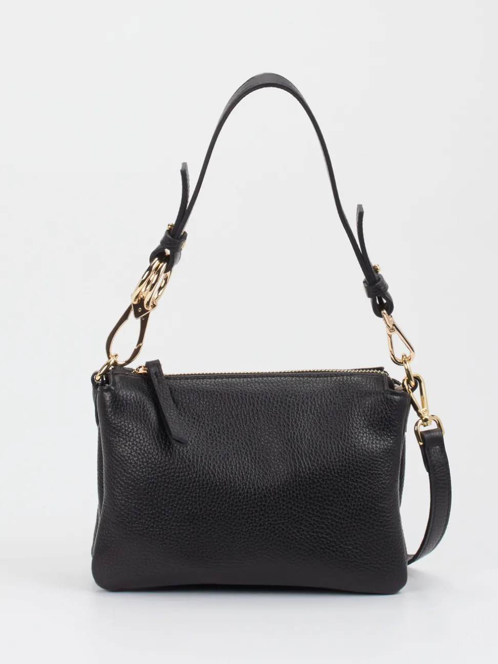 Konstantin Starke – Schultertasche aus Kalbleder Schwarz